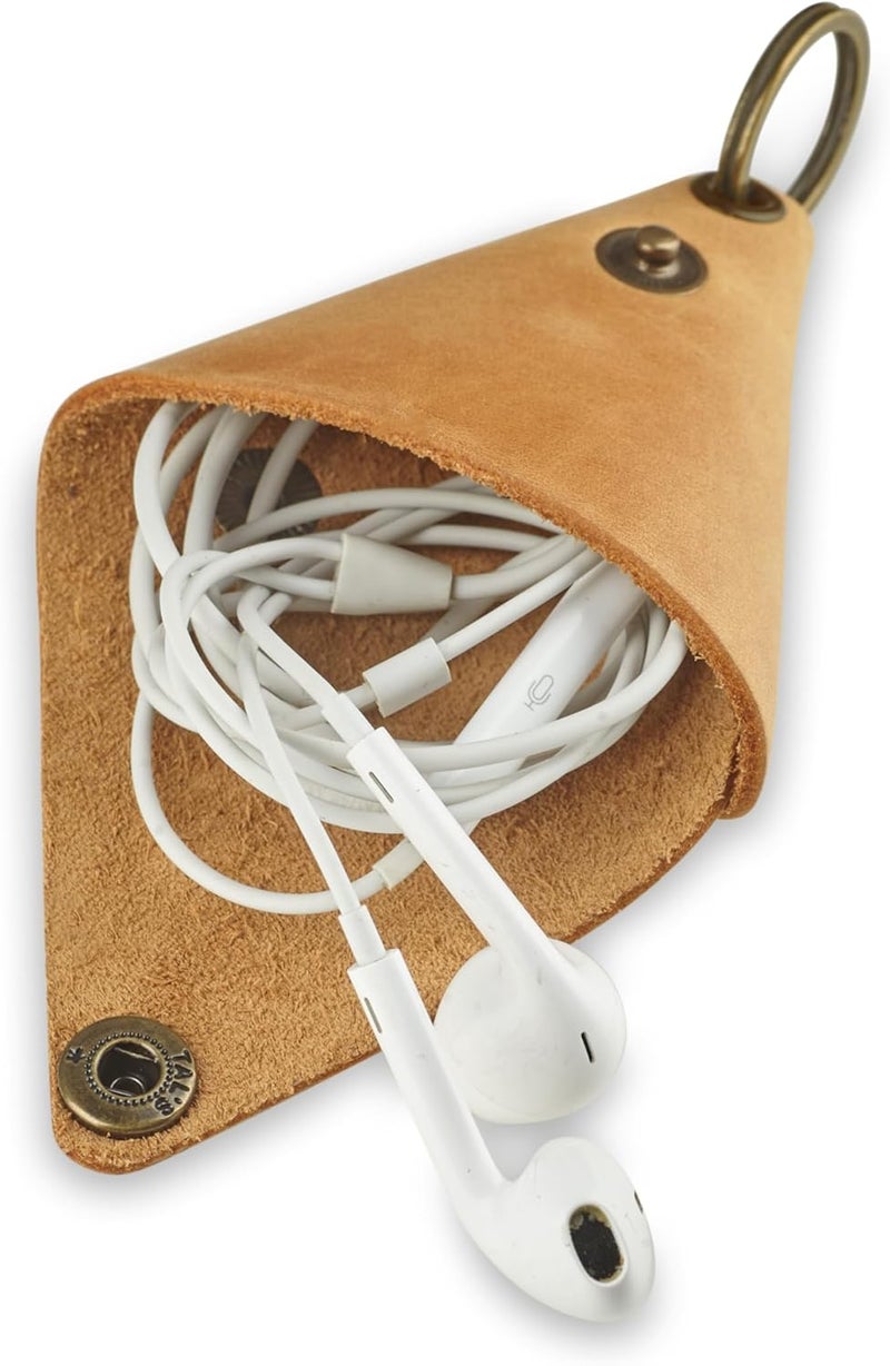 MAKYN Store Leather Keychain Pouch, Key Holder Coin Purse, Coin Purse Keychain, Small Leather Key Pouch, Purse Keychain Holder (Vintage Brown) - Image 4